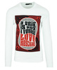 LOVE MOSCHINO Herren Men Pullover Sweatshirt Weiß White