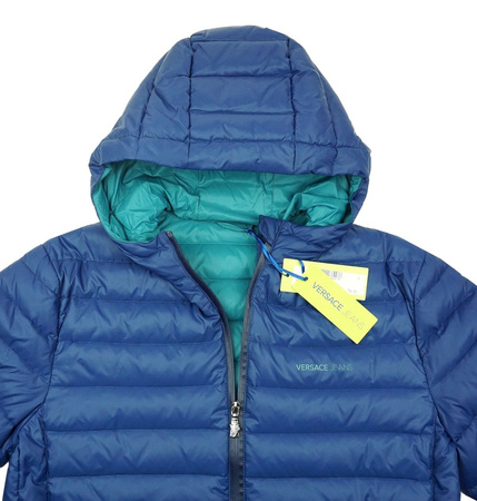 VERSACE JEANS E5GNA907 Herren Men Daunenjacke Down Jacket Blau Blue