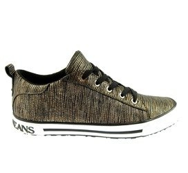 ARMANI JEANS 925907 Damen Women Sneaker Schuhe Shoes Gold Rust Brown