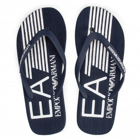 EMPORIO ARMANI EA7 Herren Men Flip Flops Zehentrenner Sandals Dunkelblau Navy