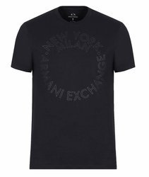 ARMANI EXCHANGE Herren Men T-Shirt Kurzarm Schwarz Black Slim Fit