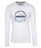 Napapijri Smu Streif Herren Men Langarm T-Shirt Longsleeve Weiß White