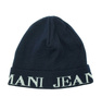 ARMANI JEANS Herren Men Mütze Haube Beanie Hat Dunkelblau Navy Made In Italy
