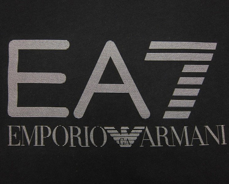 EMPORIO ARMANI EA7 273205 5P237 Herren Men T-Shirt Kurzarm Logo Schwarz Black