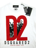 DSQUARED2 S71GD0485 Herren Men T-Shirt Kurzarm Weiß White Made in Italy