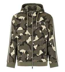 ARMANI EXCHANGE Herren Men Kapuzenpullover Hoodie Sweatjacke Camouflage
