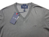 ARMANI JEANS 06W28 Herren Men Uomo Sweat Pullover Strick V-Neck Grey Grau Logo