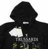 TRUSSARDI Herren Men Kapuzenpullover Hoodie Sweatshirt Schwarz Made in Italy 