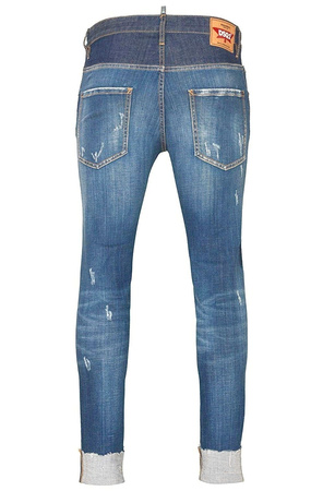 DSQUARED² Skater Jean Herren Men Jeans Hose Made in Italy Denim Blau