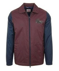 LACOSTE L!VE BH1281 Herren Men Übergangs Jacke Transition Jacket Bordo Navy Logo