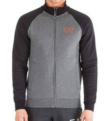 EMPORIO ARMANI EA7 Herren Men Sweatshirt Sweatjacke Pullover Grau SLIM