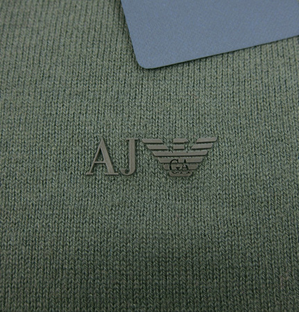 ARMANI JEANS 06W82 Herren Men Pullover Strick Sweat Dunkelgrün Dark Green ,Slim,