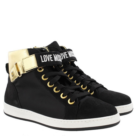 LOVE MOSCHINO JA15033G90IM190A Damen Women Schuhe Shoes High Top Sneaker Schwarz