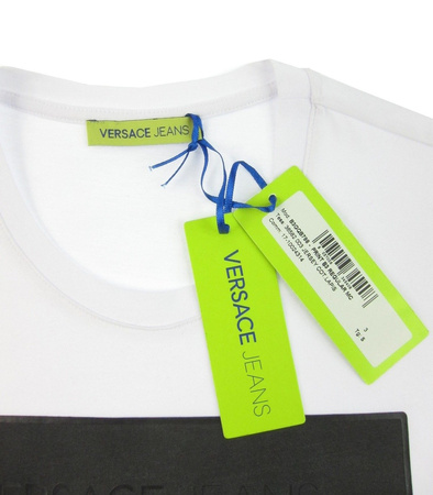 VERSACE JEANS B3GQB798 Herren Men T-Shirt Kurzarm Weiß White