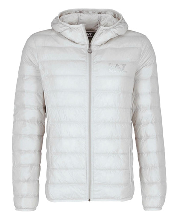 EMPORIO ARMANI EA7 Herren Men Stepp Jacke Jacket Kapuze Slim FIT Grau
