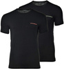 EMPORIO ARMANI Herren Men T-Shirt 2er Pack 2 Stück Figurbetont Schwarz