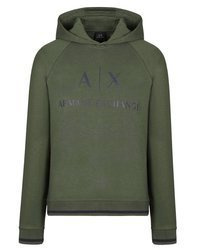ARMANI EXCHANGE AIX Herren Men Kapuzenpullover Hoodie Sweatshirt Grün