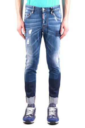 DSQUARED² Skater Jean Herren Men Jeans Hose Made in Italy Denim Blau