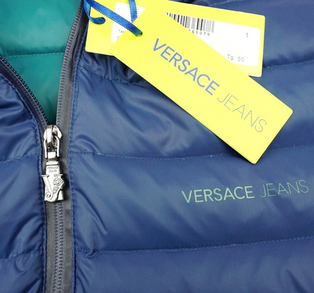VERSACE JEANS E5GNA907 Herren Men Daunenjacke Down Jacket Blau Blue