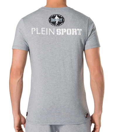 PLEIN SPORT "Rock" Herren Men Luxury T-Shirt Grau Grey Rocky Motiv