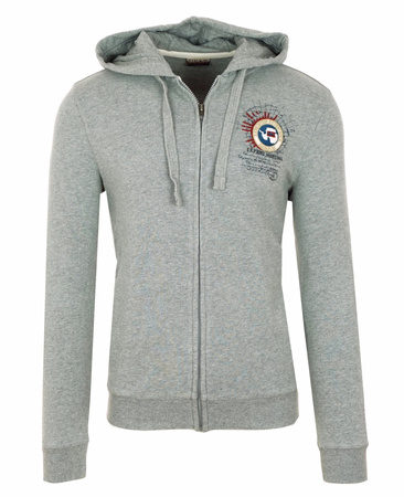 NAPAPIJRI Bandy Herren Men Kapuzenpullover Hoodie Sweatjacke Sweatshirt Grau