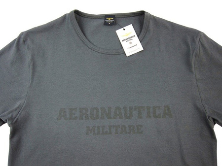 AERONAUTICA MILITARE Herren Men T-Shirt Kurzarm Dark Grey Grau/Blautöne Neu New