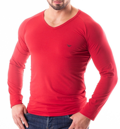 EMPORIO ARMANI Herren Men Langarmshirt T-Shirt Longsleeve V-Neck Slim Fit