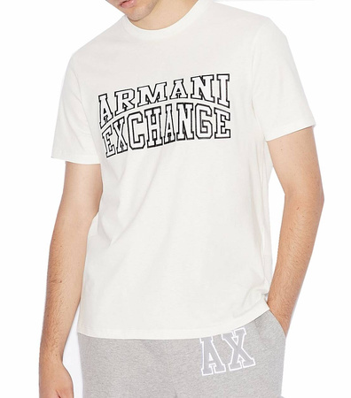 ARMANI EXCHANGE Herren Men T-Shirt Kurzarm Logo Weiß