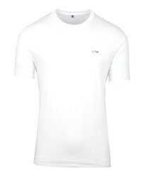 ARMANI JEANS Herren Men T-Shirt Kurzarm Logo Weiß White