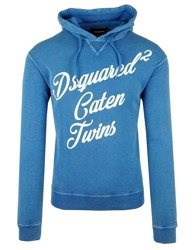 DSQUARED2 S71GU0170 Herren Men Kapuzenpullover Sweat Blau Blue Made in Italy