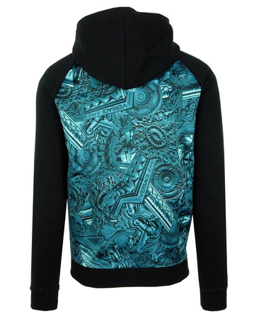 VERSACE JEANS B7GNA7F6 Herren Men Sweatjacke Kapuzenpullover Blau/Schwarz
