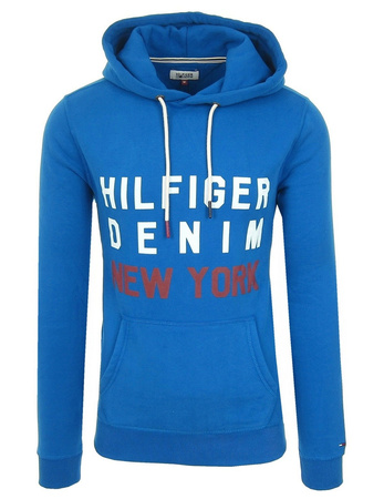 TOMMY HILFIGER Denim Herren Men Kapuzenpullover Hoodie Sweatshirt Blau Blue