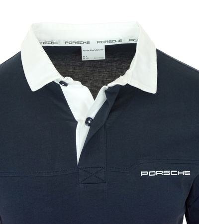 PORSCHE Driver's Selection Herren Men Polo Langarmshirt Longsleeve Sweat Navy