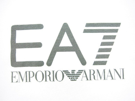 EMPORIO ARMANI EA7 273205 5P237 Herren Men T-Shirt Kurzarm Logo Weiß White VNeck