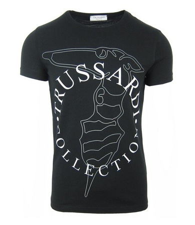 TRUSSARDI Collection M10 Mesola Herren Men T-Shirt Kurzarm Schwarz Black NEU NEW