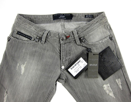 PHILIPP PLEIN "Super Sexy Slim Diana" Damen Women Luxury Jeans Hose Grau Grey