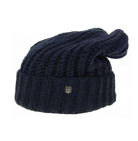 TOMMY HILFIGER Laura Damen Women Winter Mütze Haube Hat Beanie Dunkelblau Navy