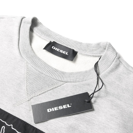 DIESEL S-Samuel Herren Men Pullover Sweatshirt Indianer Kopf Grau Grey