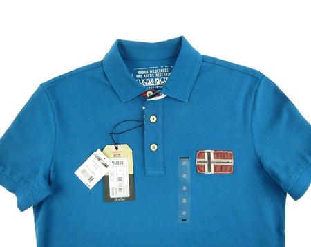 NAPAPIJRI Edenton Herren Men Polo T-Shirt Poloshirt Royal Blau Blu