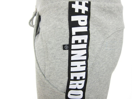 PHILIPP PLEIN "Plein Hero" Herren Men Luxury Sporthosen Jogging Pants Grau Grey