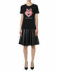 LOVE MOSCHINO Damen Women T-Shirt Kurzarm Schwarz Black Logo