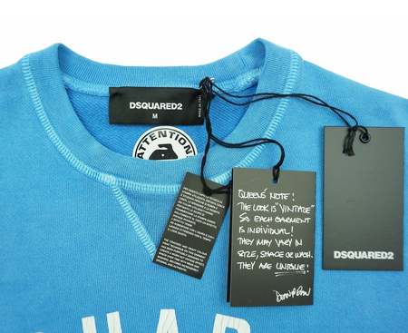DSQUARED2 S74GU0155 Herren Men Pullover Sweatshirt Blau Blue Made in Italy 