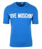 LOVE MOSCHINO Herren Men T-Shirt Kurzarm Blau Blue