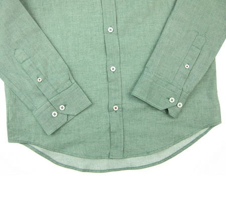 FRED PERRY Herren Men Hemd Shirt Grün Green Made in Italy