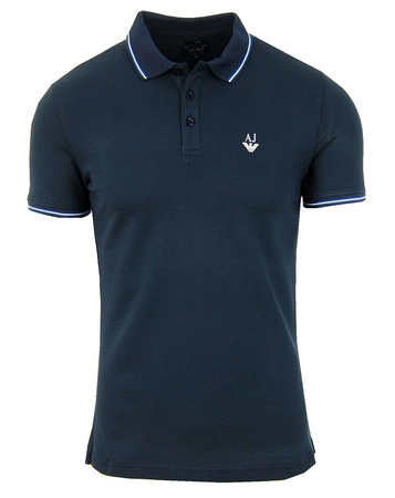ARMANI JEANS 6J76Z Herren Men Polo T-Shirt Poloshirt Slim Dunkelblau Navy