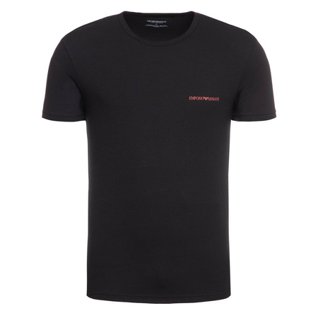 EMPORIO ARMANI Herren Men T-Shirt 2er Pack 2 Stück Figurbetont Schwarz