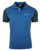 EMPORIO ARMANI EA7 Herren Men Polo T-Shirt Poloshirt Slim Fit Dunkelblau Blau