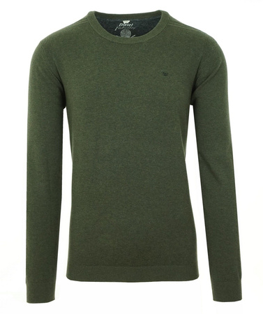 DIESEL K-Manik Herren Men Pullover Strick Sweat Rundhals Dunkelgrün Khaki