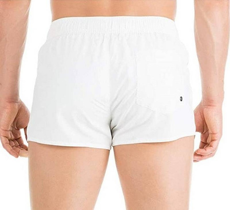 EMPORIO ARMANI Herren Men Badeshorts Badehose Beachwear Weiß Slim Fit