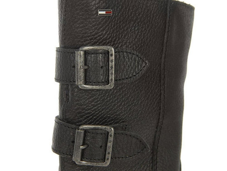TOMMY HILFIGER Elina Damen Women Schuhe Shoes Stiefeletten Boots Leder Schwarz